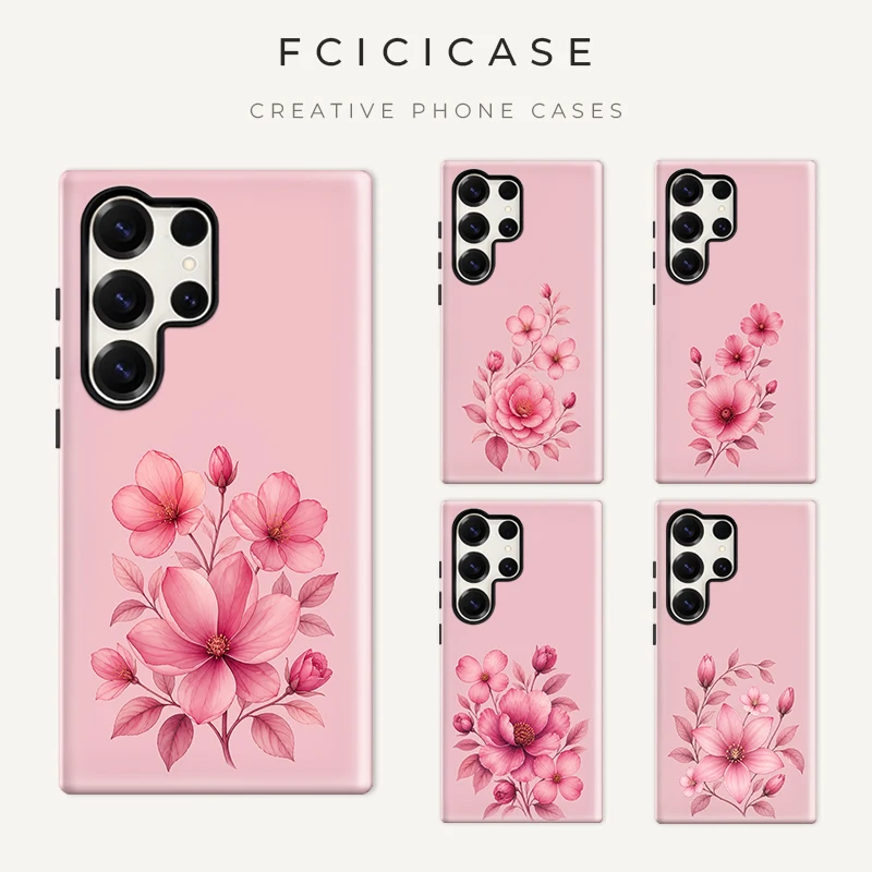 Fcicicase Phone Case For Samsung Galaxy S26 Ultra S25 S24 S23 Plus S22 S20 FE A16 A26 A36 A56 Double-layer PC +TPU Covers Capa