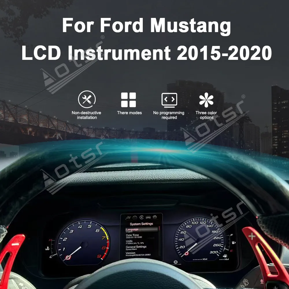 Digital Cluster Dashboard Upgrade For Ford Mustang LCD Instrument 2015-2020 Car Cockpit Digital Instrument  Panel