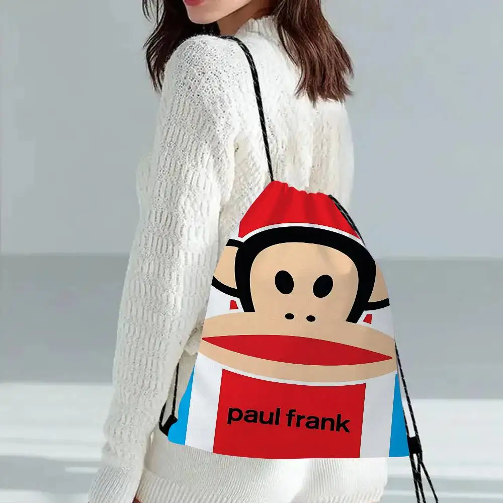 الكلاسيكية P-Paul F-Frank شعار مقاوم للماء طوي جيب الصالة الرياضية الرباط حقيبة المشي لمسافات طويلة التخييم الشاطئ السباحة الرجال النساء حقائب رياضية