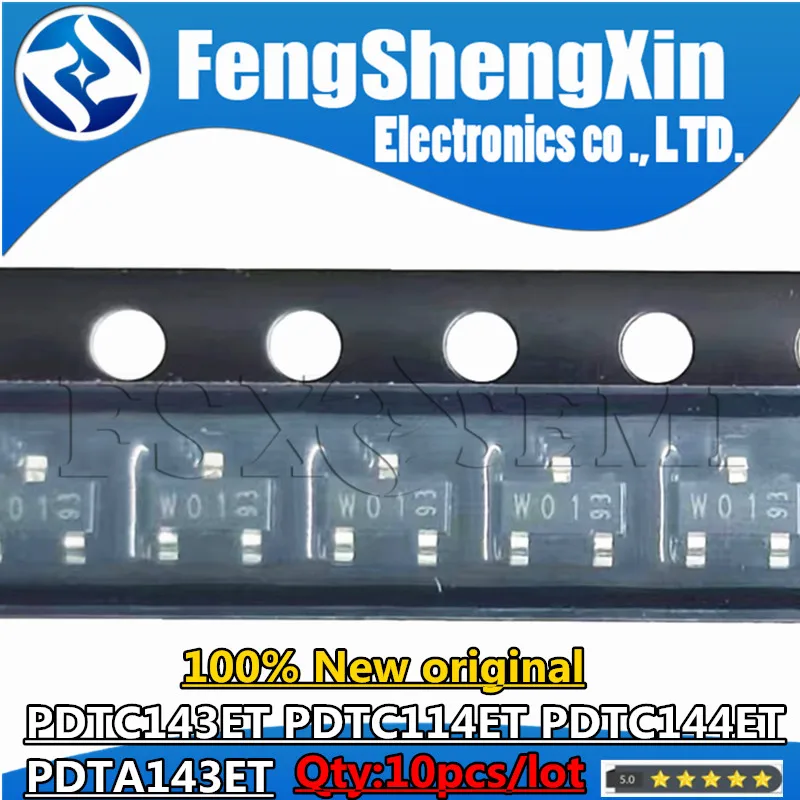 10pcs PDTC143ET SOT-23 PDTC143ET-215 SOT23 PDTC143 W02 SOT TRANSISTOR DIGITAL PDTC114ET W16 PDTC144ET W08 PDTA143ET W01