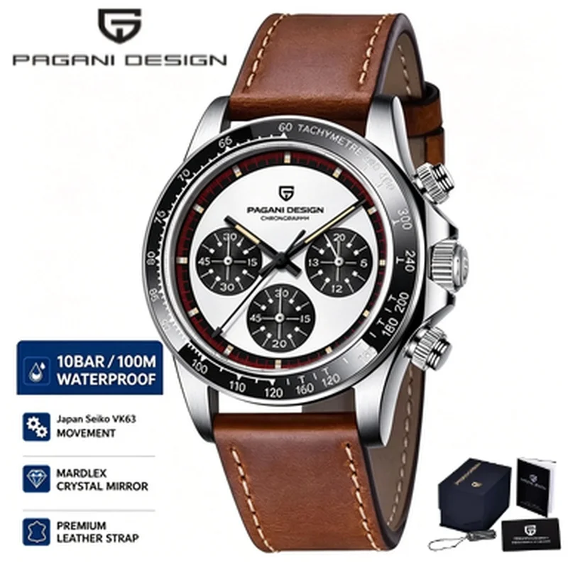 Men Men Stainless Steel Quartz Wristwatch PAGANI DESIGN VK63 Movement Chronograph 100M Waterproof Fashion Bezel - Aliexpress Deal