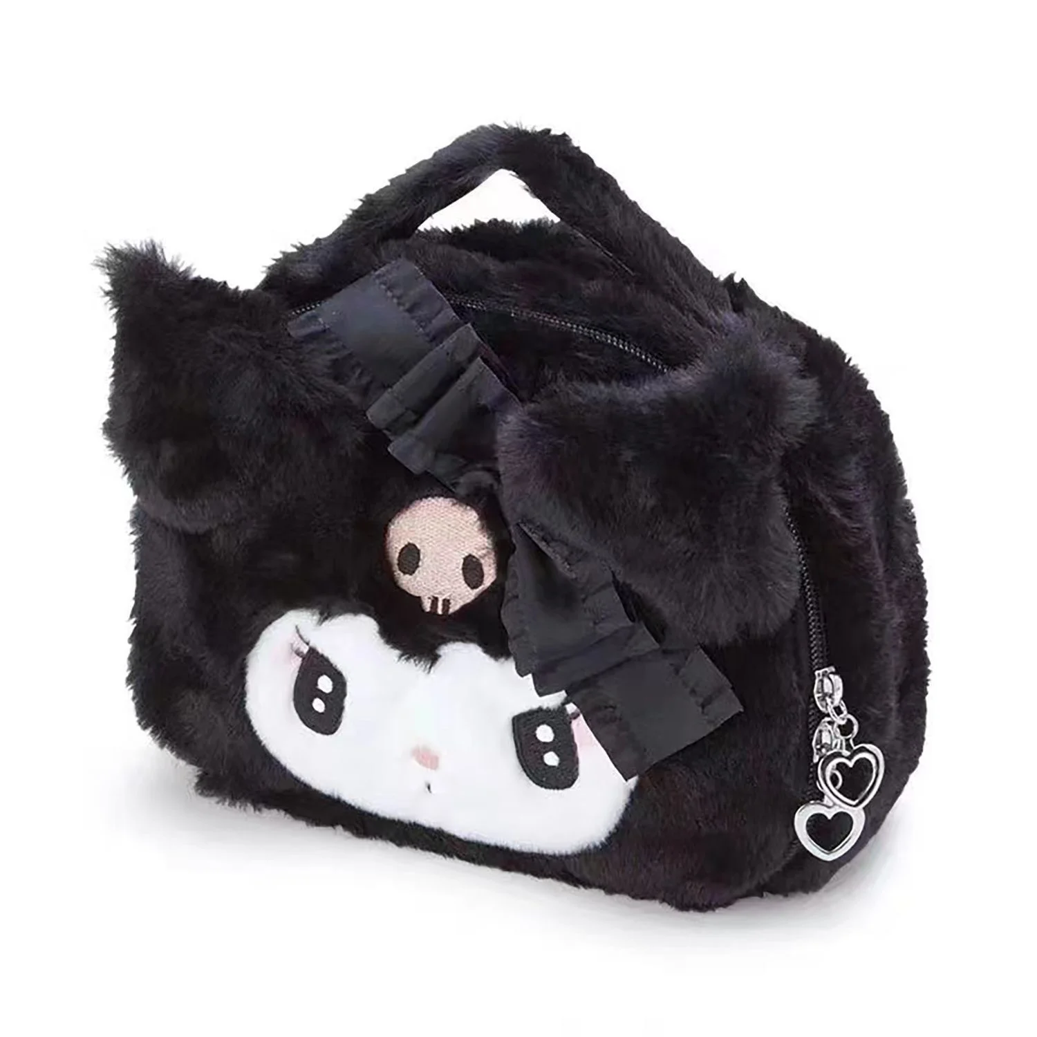Cute large-capacity toiletry bag, travel plush handbag, student portable storage bag, makeup bag