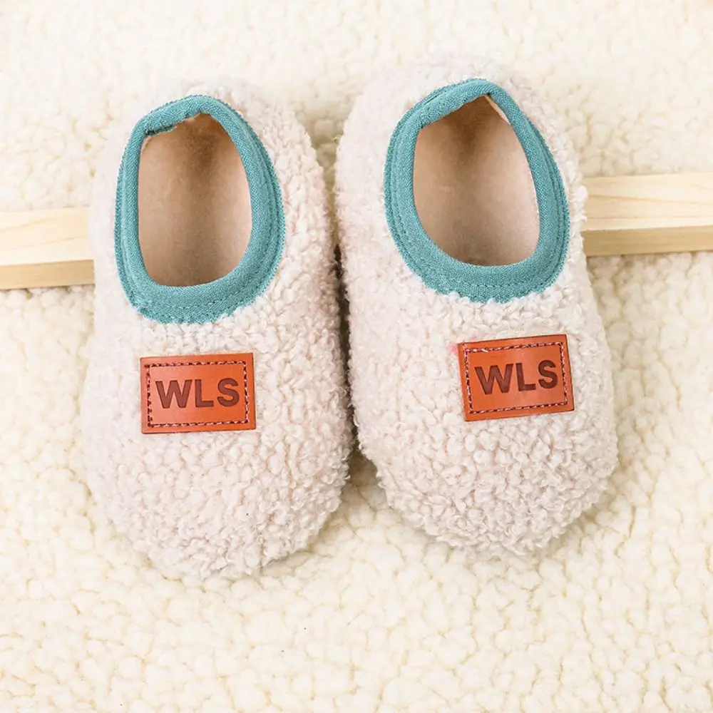 Fashion Warm Baby Slippers Soft Anti-slip Floor Sock Kids Shoes Cute Cartoon Walking Shoes Winter