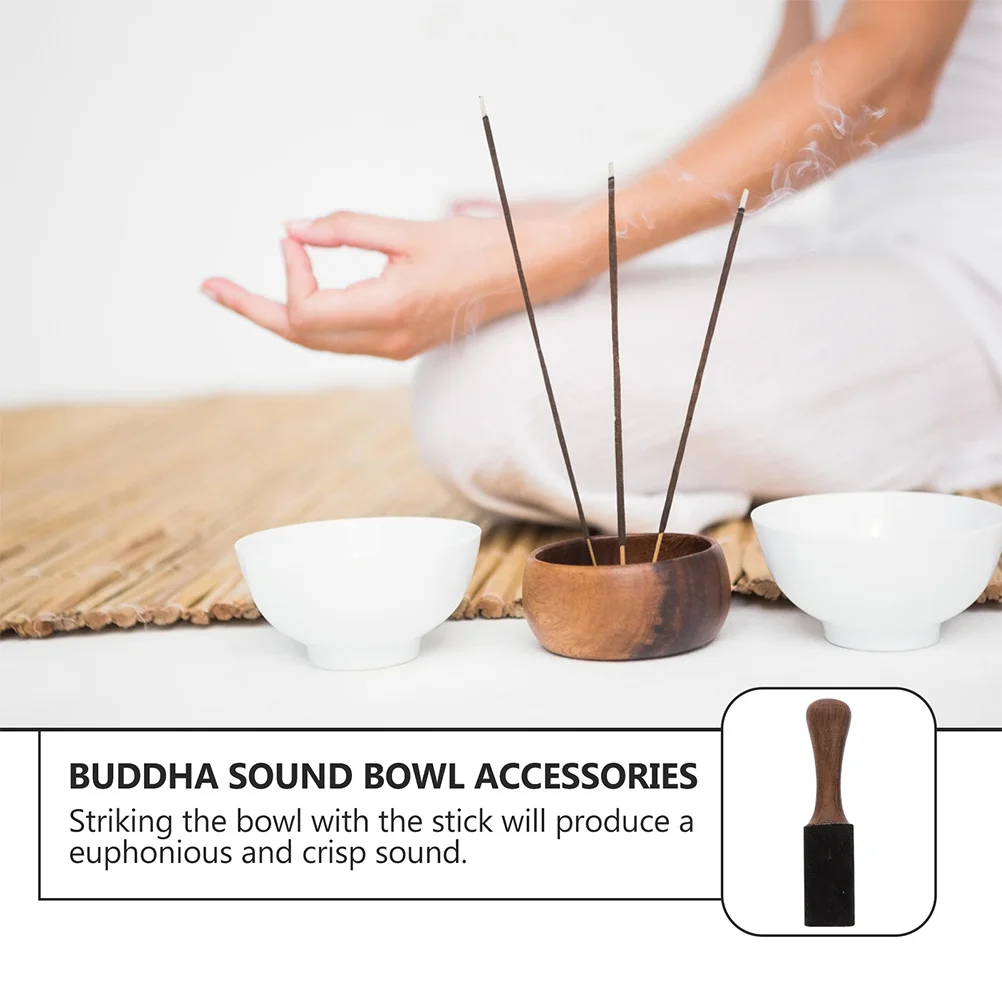 

Wooden Stick for Sound Bowl 2pcs Handcrafted Singing Bowl Mallet Tibetan Meditation Tool Holistic Healing Yoga Spa Decor Gift