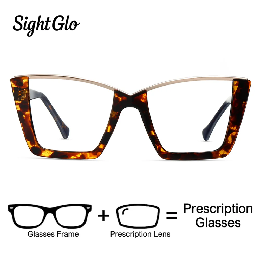 

SightGlo кошачий глаз близорукость TR90 бифокальные очки женские оптические очки по рецепту оптические женские очки на заказ