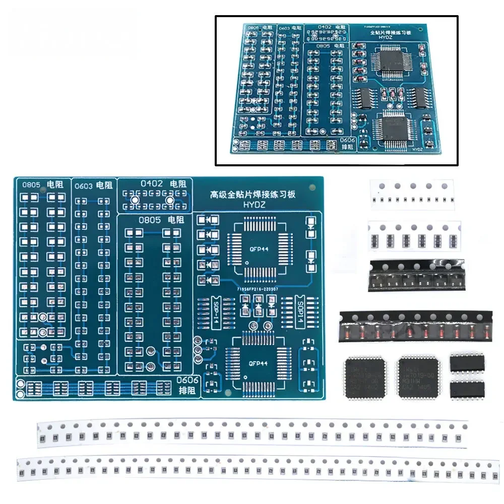 SMD NE555 CD4017 Rotating Flashing LED Components SMT LQFP44 Soldering Practice Board Electronic Circuit Training Suite DIY Kit