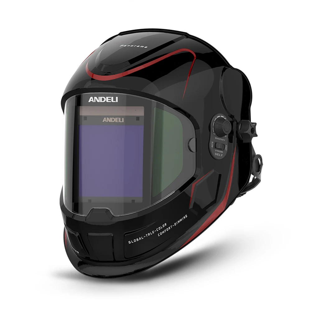 

Free Shipping Welding Helmet with Light 180 Degree Large Viewing Powered Air Purifying Auto Darkening Welding Helmet