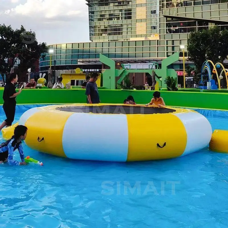 Inflatable Water Park Equipment | Bouncy Castle, Seesaw, Banana Boat, Spinning Duck for Pool