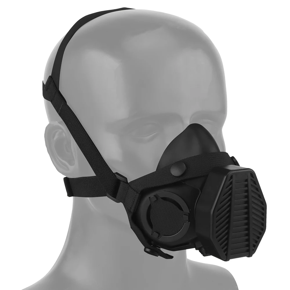 SOTR-Maske Special Operations Taktisches Atemschutzgerät mit MIC-Kommunikation Halbmaske HEPA-Filtration gegen Partikeln in der Luft