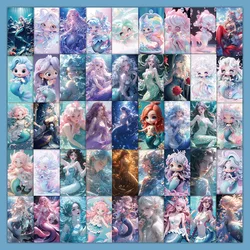 10/30/60PCS Cartoon Mermaid Princess Anime Sticker DIY Phone Laptop Luggage Skateboard Graffiti Decals Fun for Kid Gift