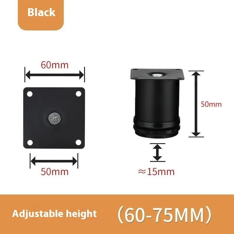 ZEXEF Furnitur Baja Tahan Karat Kaki Tempat Tidur Sofa Dapat Disesuaikan Kaki Meja Tempat Tidur Sofa Kabinet Kaki Kaki Pengganti Logam