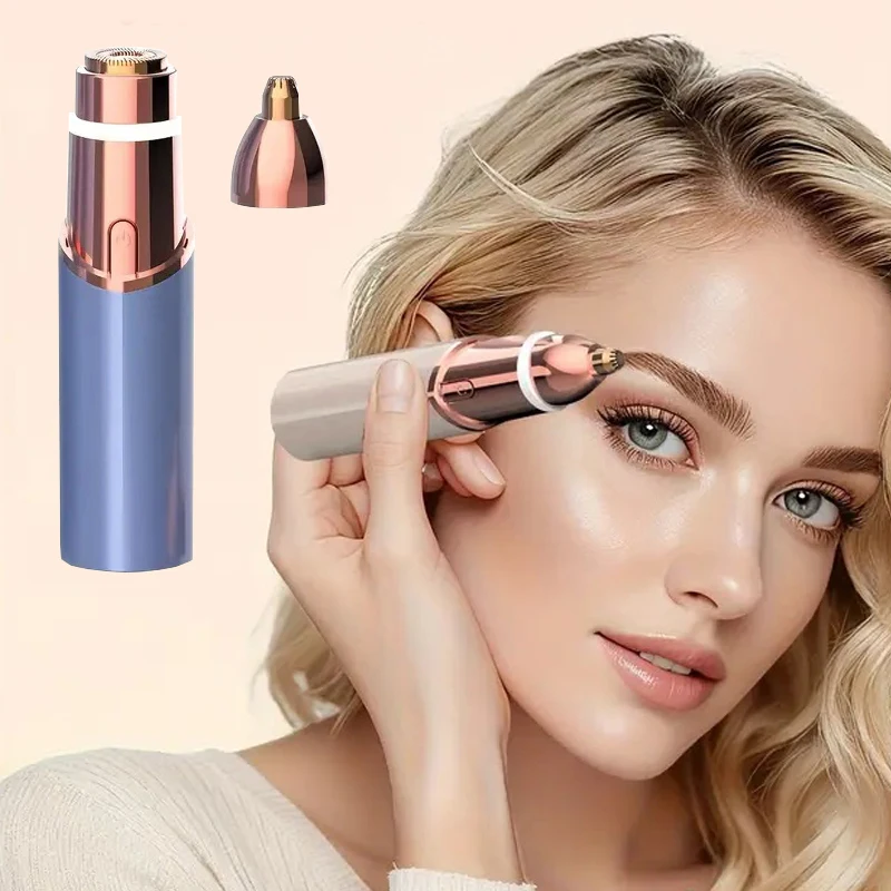 

Триммер для лица и бровей 2-в-1: перезаряжаемая безболезненная машинка для бровей, подходит для лица, губ и тела.