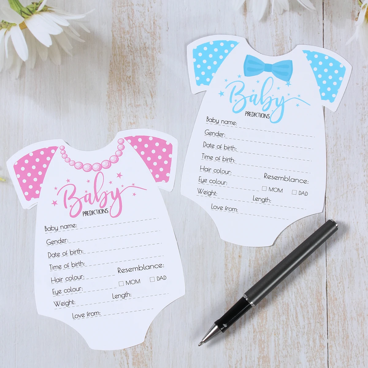 Gender Reveal Pink Blue Dress Shape Prediction Card Boy or Girl Baby Shower Decor Jungle Animals Gender Reveal Party Supplies