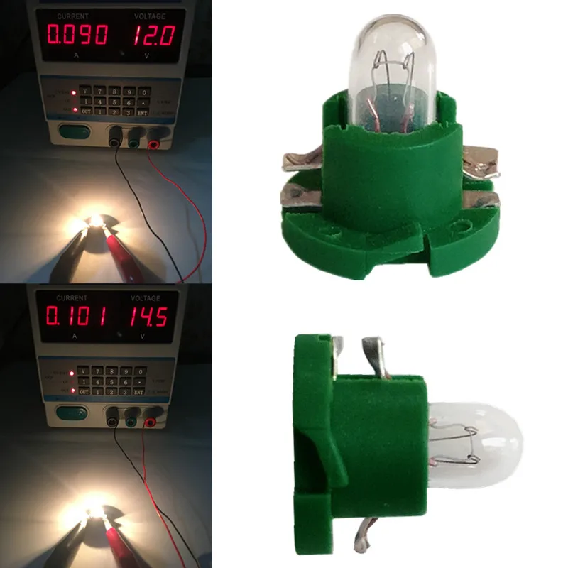 10PCS Interior Light T3 T4.2 T4.7 T5 Wedge Bulb Auto Car Instrument Light bulbs 12V automobiles car-styling Car light