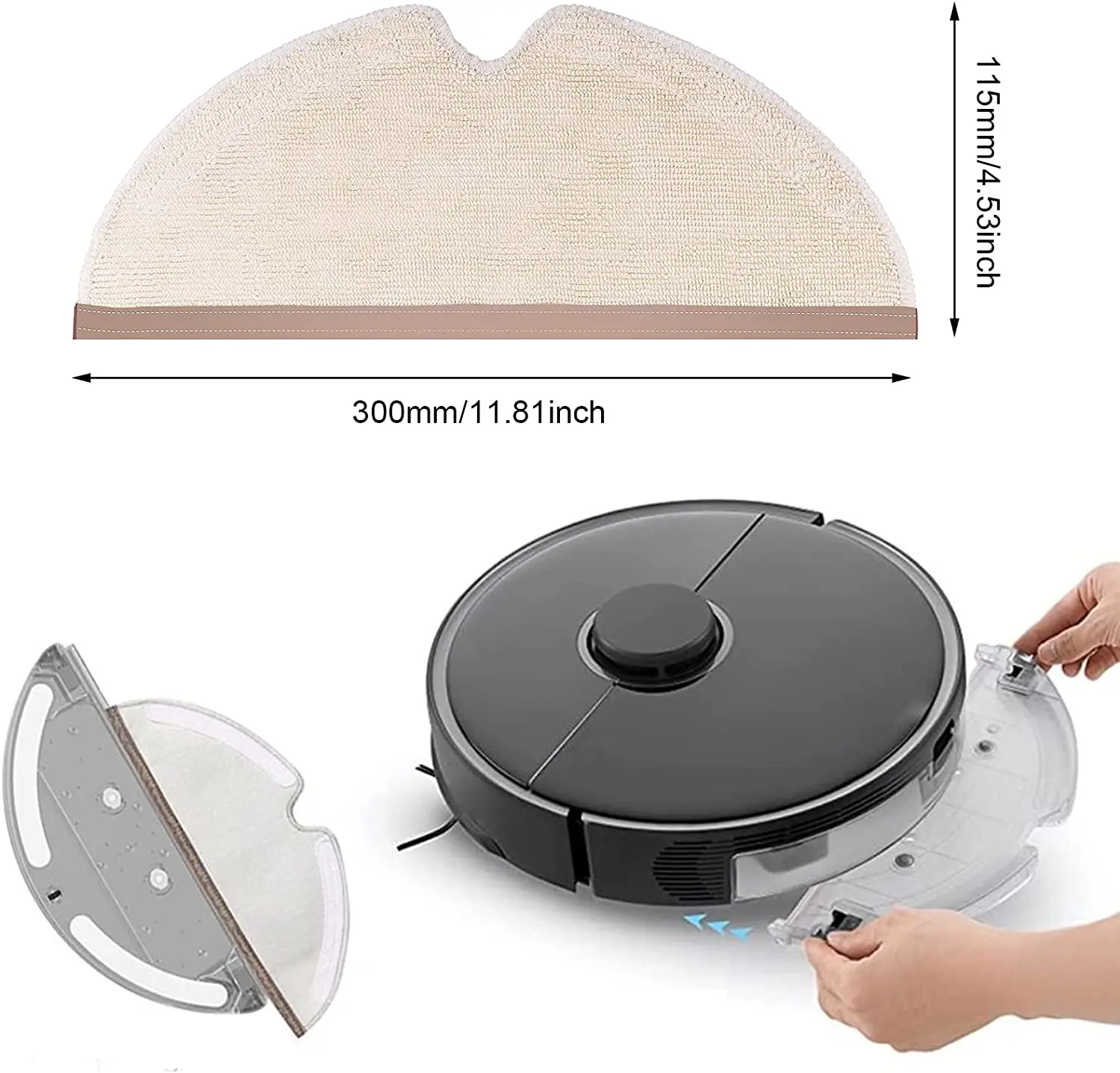 2 pçs panos mop trapos acessórios para xiaomi roborock s5 s6 max s6 s5 s51 s50 s55 xiaowa e25 e35 puro aspirador de pó peças