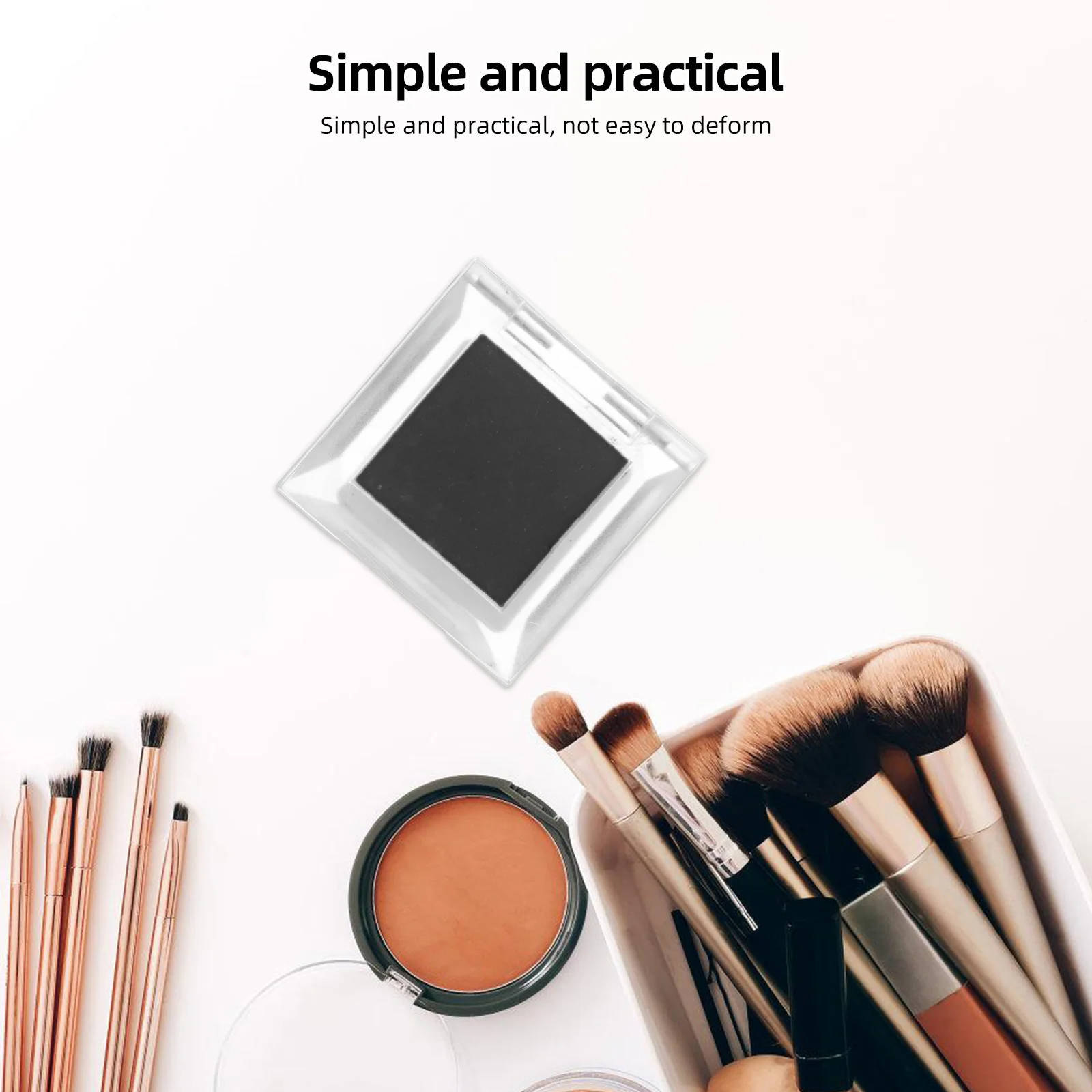 Palette di ombretti fumé Polvere pigmentata opaca Effetto schiarente a lunga durata Strumento per il trucco degli occhi leggero da viaggio per