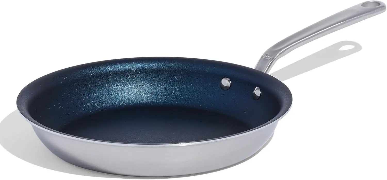 

Made in Cookware ProCoat 10" Non Stick Frying Pan (Harbour Blue) 5 Ply Stainless Clad Professional Cookware Induction Compatible