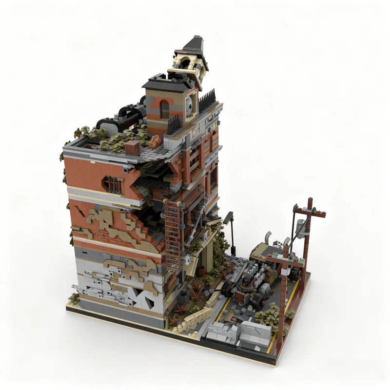 4560 قطعة MOC مجموعة تاون هول نهاية العالم نسخة وحدات Streetscape نموذج اللبنات هدايا عيد الميلاد لعبة البناء الاطفال