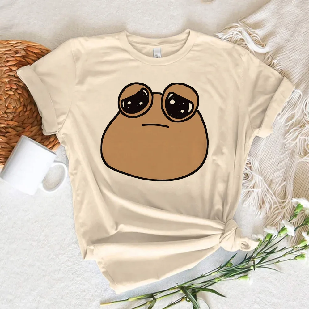 Pou Tee women anime t shirt female funny anime streetwear clothes