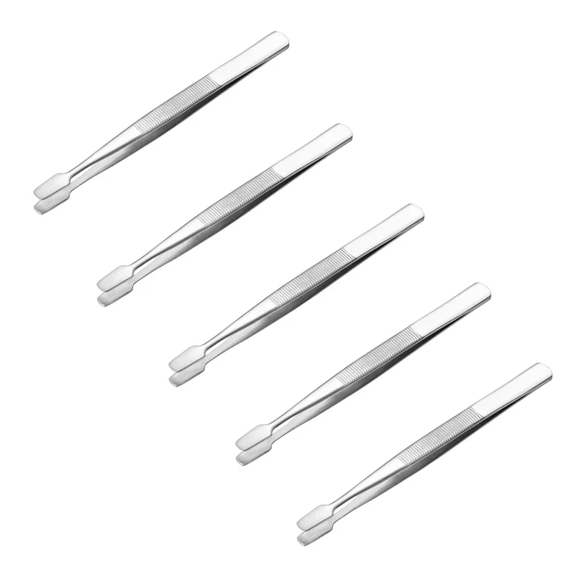 5PCS for Stamps Documents Photo Processing Stainless Steel Stamp Tweezers Precision Philatelic Tweezers Pluckers Lab Tweezers