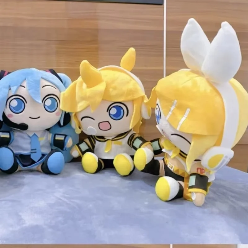 20cm Original Anime Hatsune Miku Cartoon Kwayi Toys Fufu Kagamine Len Kagamine Rin Megurine Luka Filled Pillowb Xmas Dolls Gifts