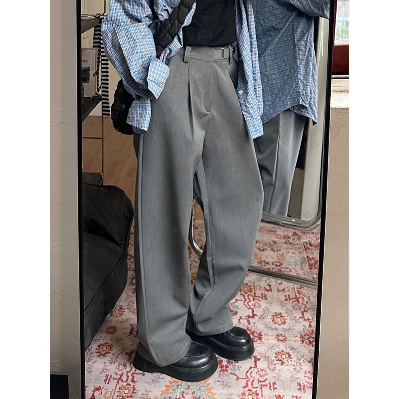 

Black Gray Suit Pants Men Oversized Social Mens Dress Pants Korean Loose Wide Leg Pants Mens Office Formal Trousers M-3XL