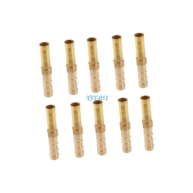 E15A 10Pcs Corrosion Resistant Brass Barbed Adapters for Pipe Repair & Installation