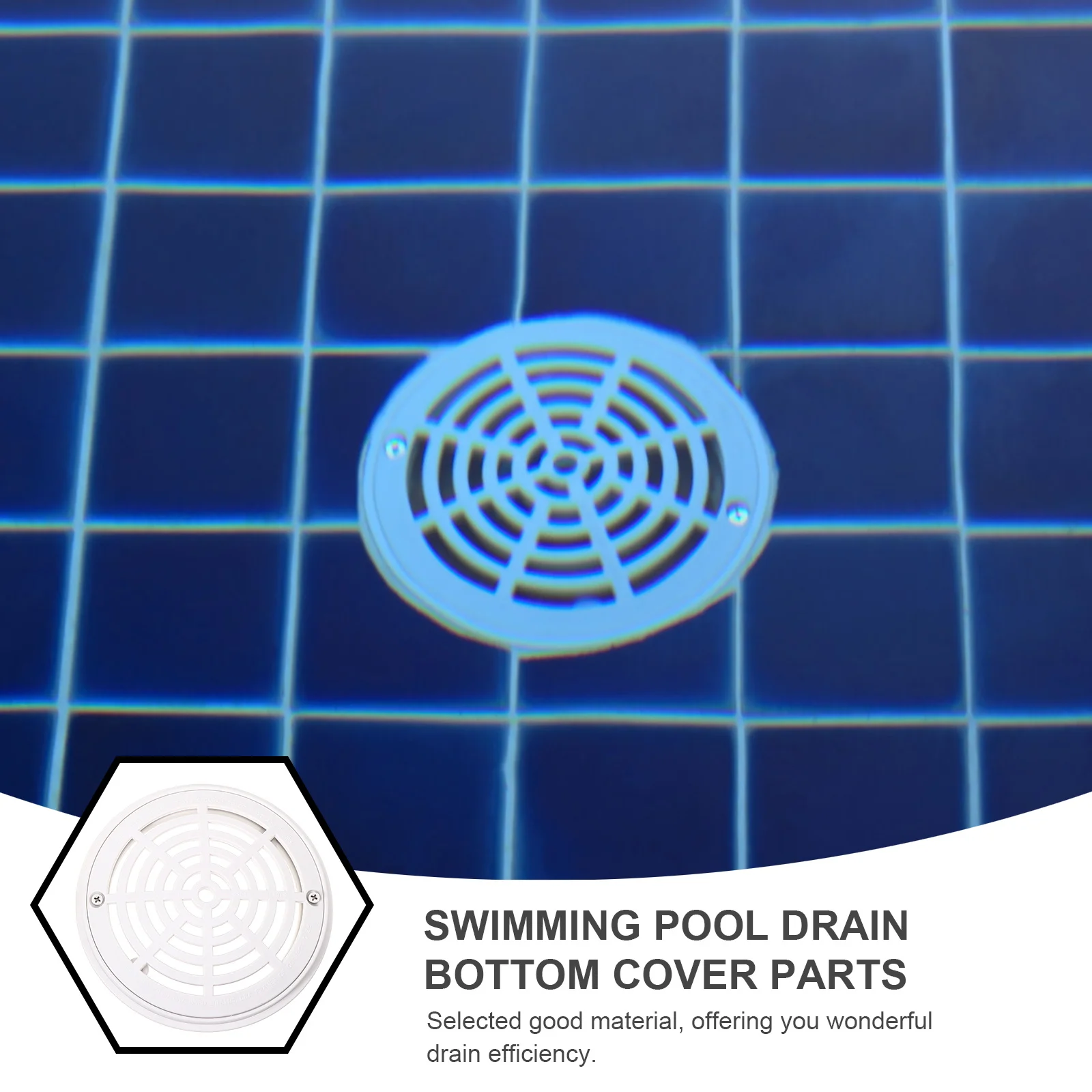 

3Pcs Round Pool Drain Cover Accessories Selected Material Wonderful Drain Efficiency Easy to Clean Swimming Pool Drainage Cover