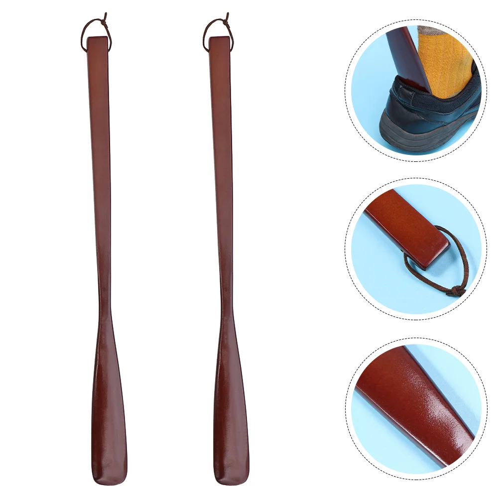 

2 PCS Shoehorn Men Elderly Helper Home Shoehorns Sneakers Track Shoes for Women Women's Long Handle