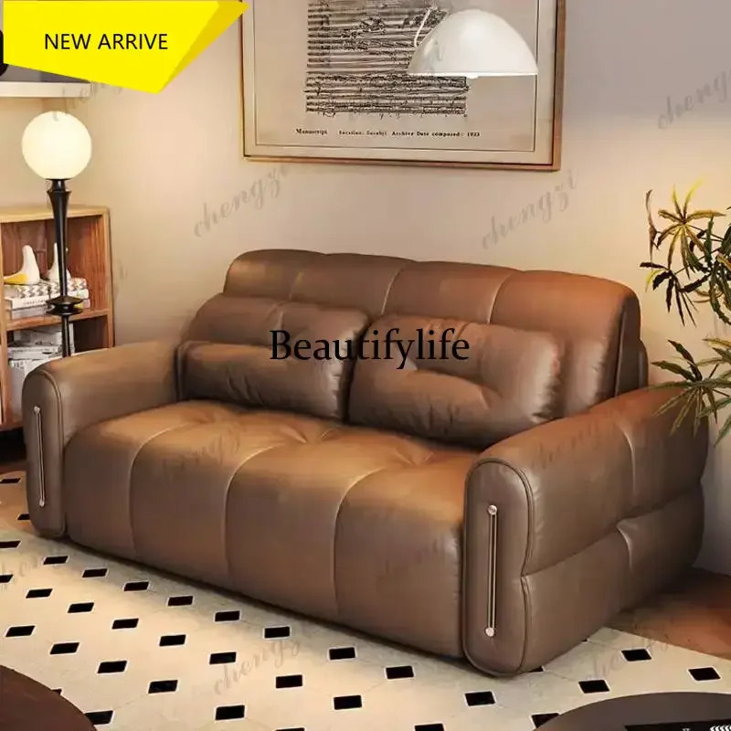 G153 Designer Foldable Electric Sofas Brown Classic Style Quality Living Room Sofas Lounges Relax High Canape Lit Furniture For