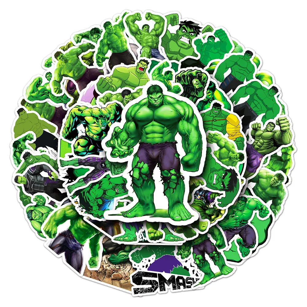 10/30/50pcs Disney Marvel Avengers Super Hero Hulk Stickers Skateboard Luggage Laptop Car Phone Cool Waterproof Sticker Kid Toy