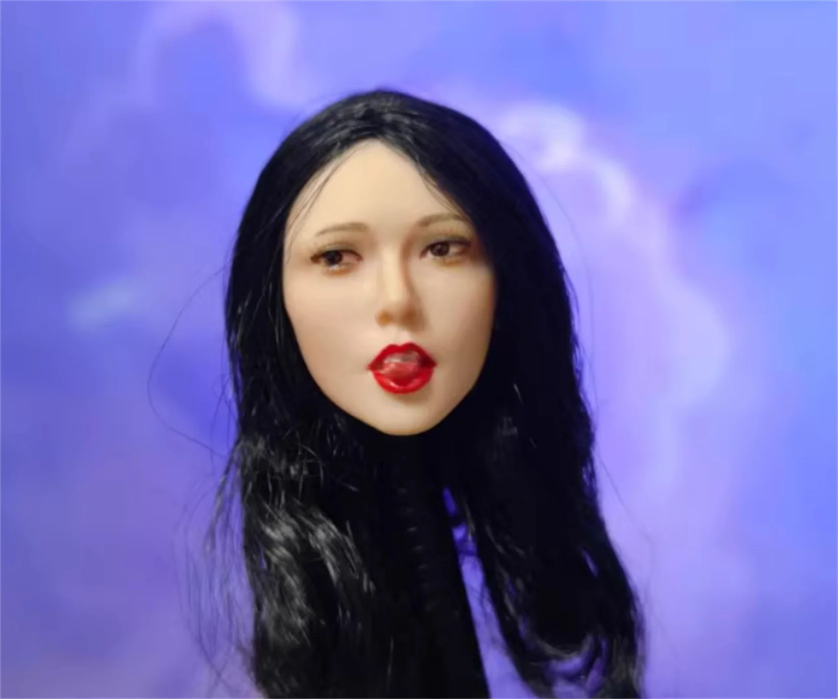 

1/6 Scale Head Sculpture Soldier Expression tongue Out Cute girl For 12 inch Phicen Tbleague figure Toys