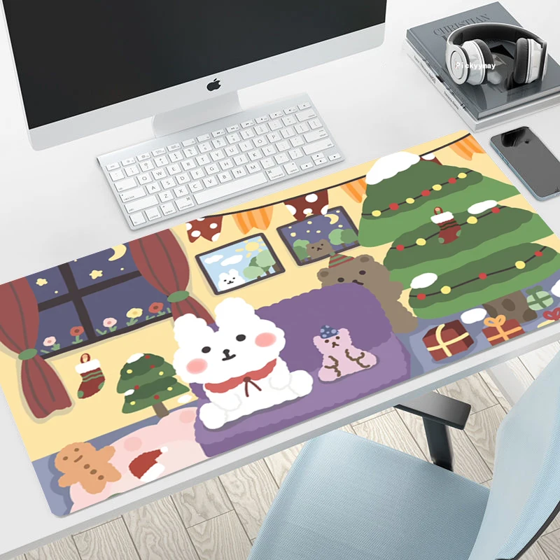 

Cute Animal Illustration Mouse Pad 900X400MM Desk Pad Mouse Notbook Computer Padmouse Office Mousepad Rubber Keyboard Mousemats