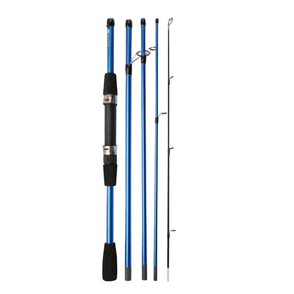 Strong Load Bearing Fishing Rod Blue Fishing Rod Carbon Fiber Rod Strong Casting Ability 4-section Fishing Rod