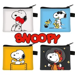 Snoopy portamonete simpatico cartone animato portachiavi bambini Kawaii Anime Mini portafoglio auricolare sacchetto di immagazzinaggio regali