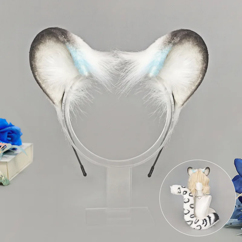 Honor of Keeping Promise Snow Leopard Animal Ear and Tail Set Comic Exhibition Hundred Miles of Keeping Promise Role Play