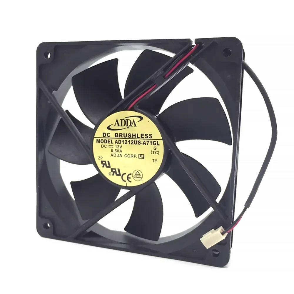 

new FOR ADDA DC 12V 0.50A 12CM AD1212US-A71GL 12025 air volume chassis fan cooling fan