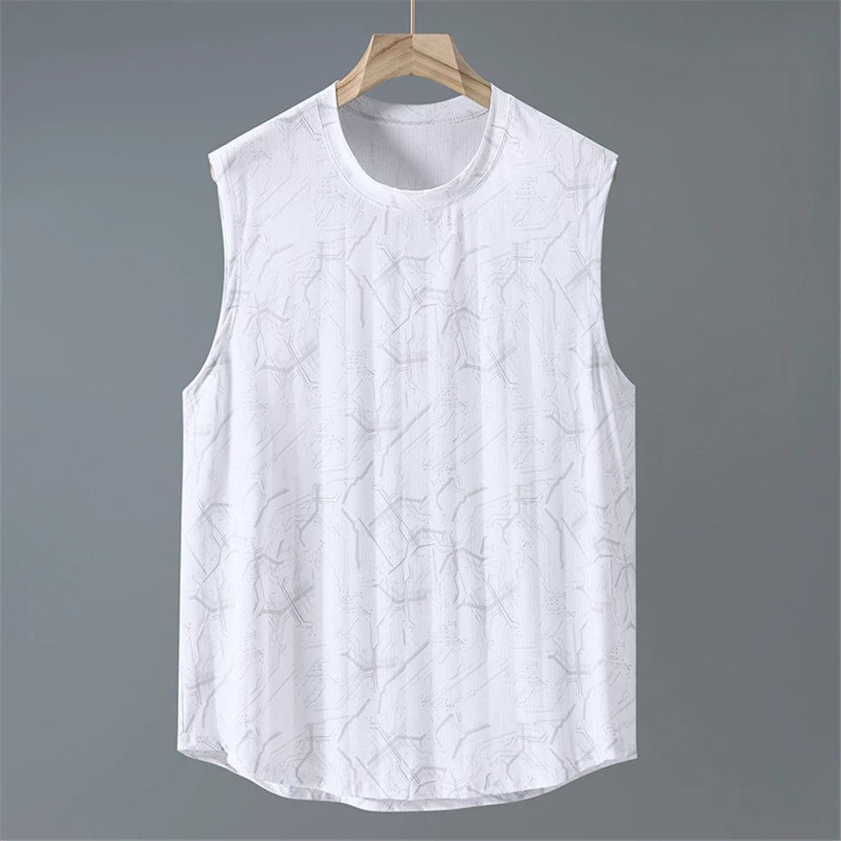 Summer Tank Tops Men Sleeveless Tshirt Cool Breathable Tank Top Fashion Casual Vest Plus Size 12XL