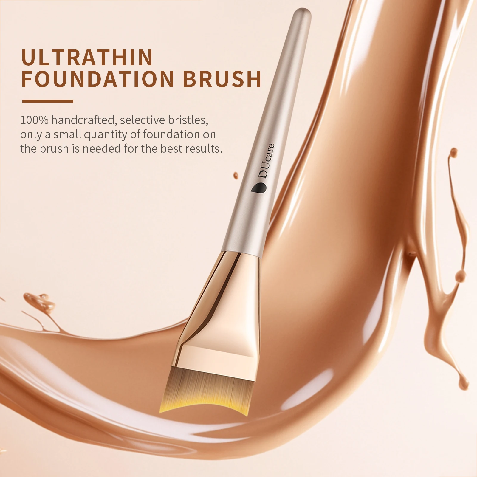 DUcare-brocha para base ultrafina, brocha ligera para contorno plano, crema para mezclar, maquillaje líquido, espátula para máscara de maquillaje profesional