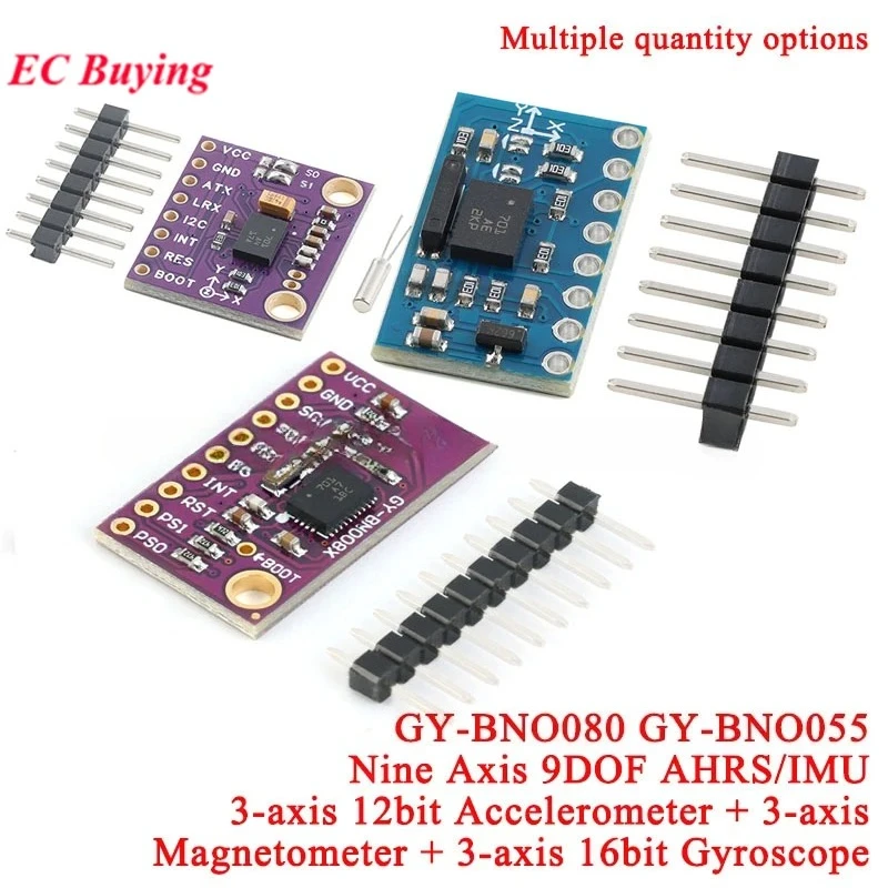 10Pcs/1pc GY BNO080 BNO055 AR VR IMU Nine Axis 9DOF AHRS Sensor Module 9-axis High Accelerometer Gyro Magnetometer Virtual 3D