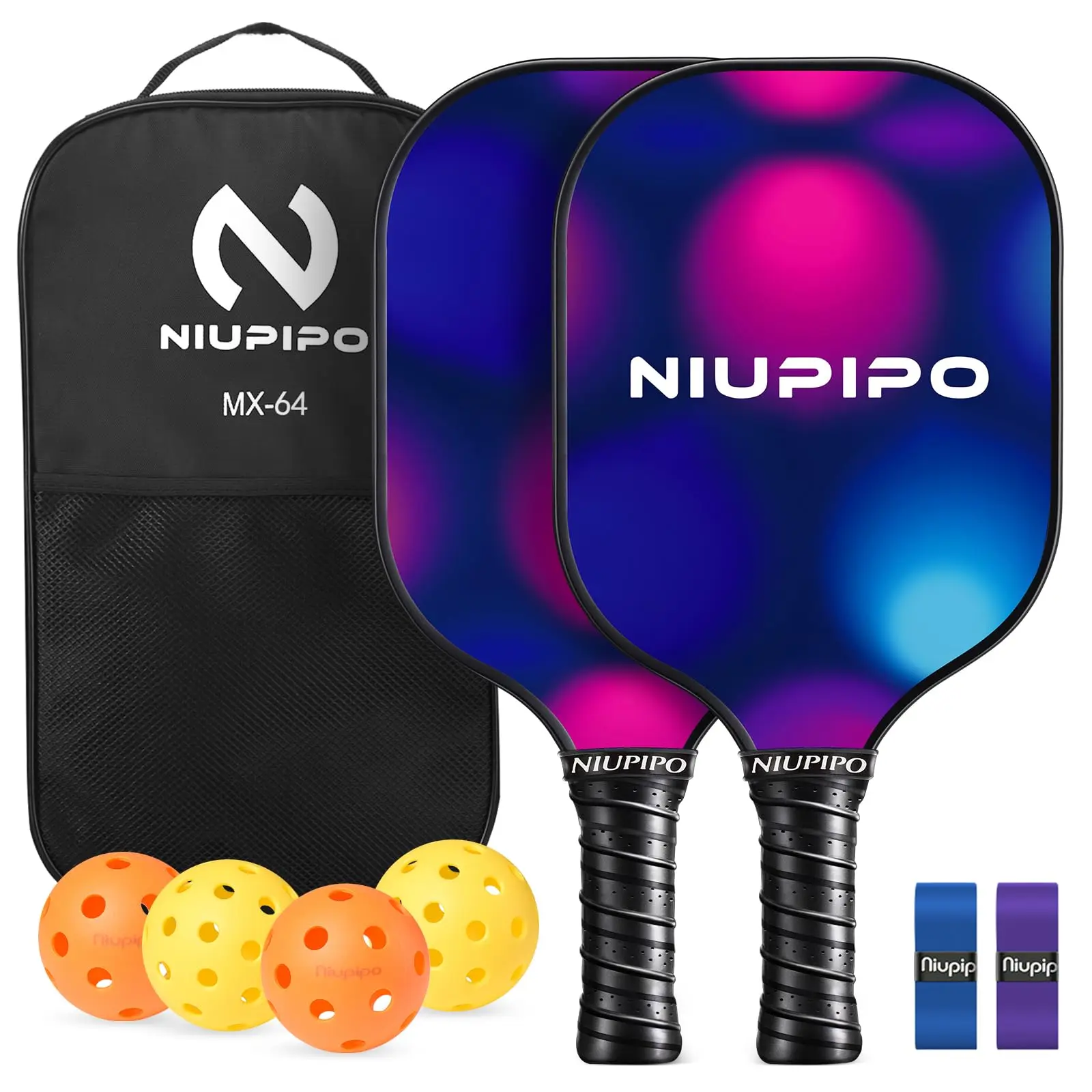 neon-gradient-pickleball-paddles-set-2-player-kit-with-4-pickleballs-carry-bag-perfect-for-beginners-casual-play