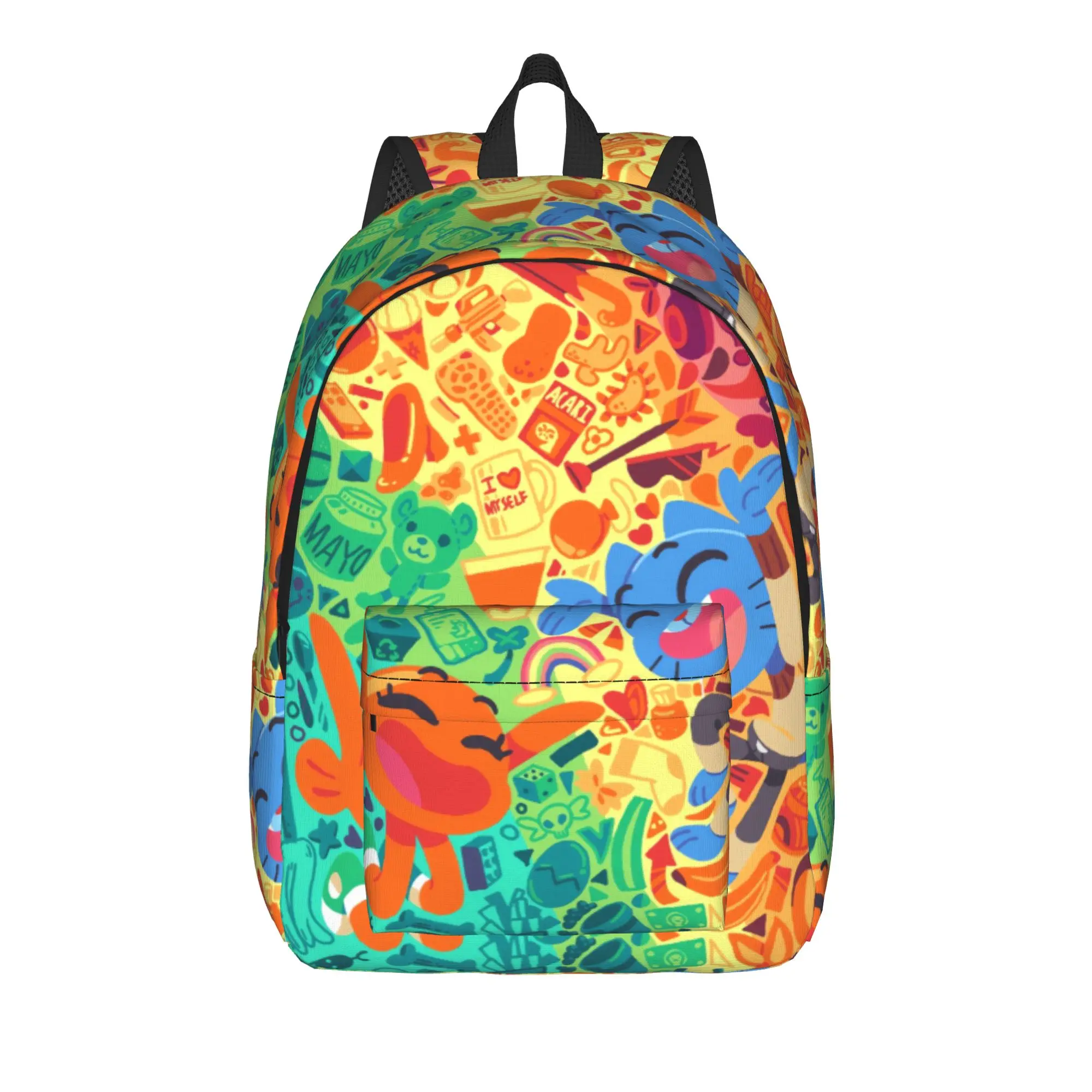 Gumball Gum Ball Watterson Amazing Cartoon Backpack  Trekking Backpacks Men Fun School Bags High Quality Pattern Rucksack