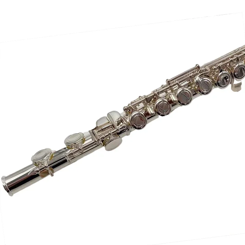 White Brass Material  High Quality Easy Playing Student Two Headjoint Flute for Professional