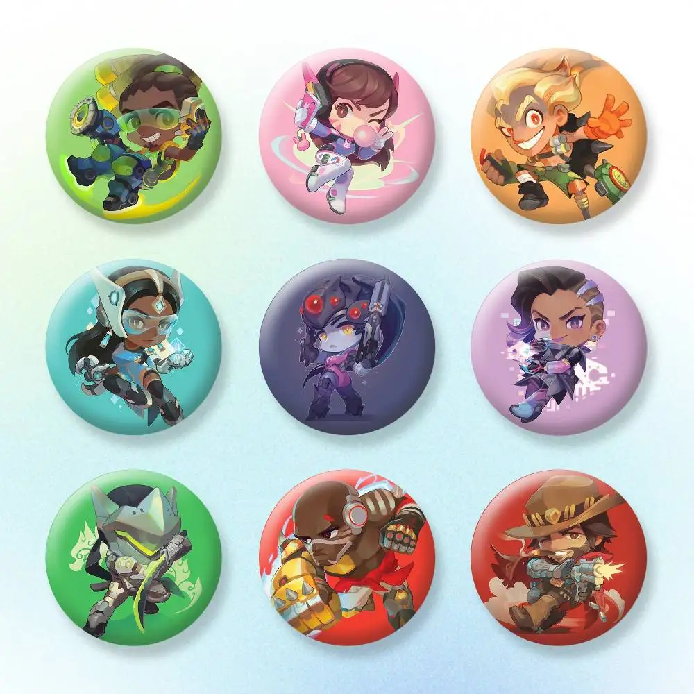 

Pop Game O-Overwatch-S Brooches Cartoon Badge Pins Backpack Hat Accessories Friend Gift
