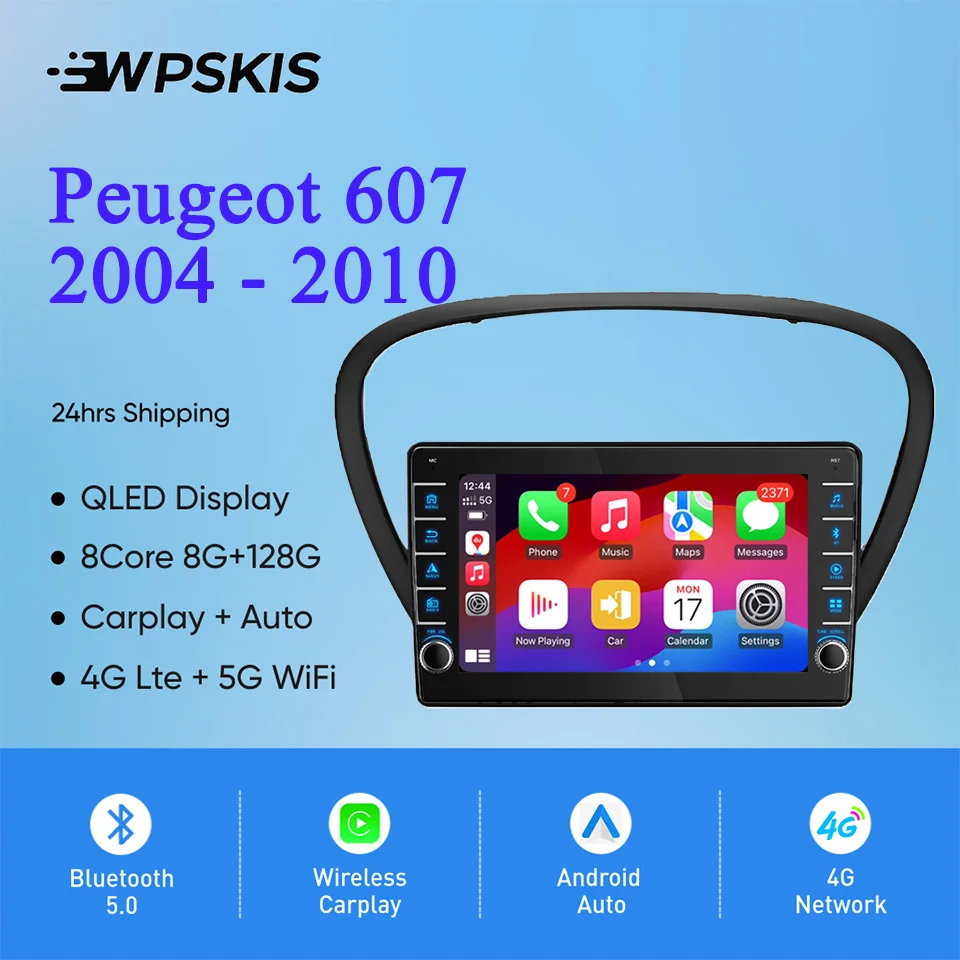 8G Ram 128GB أندرويد 14 راديو السيارة والفيديو الصوت A/V الموسيقى مشغل ديفيدي GPS نافي لبيجو 607 2004 06 08 2010 Carplay Auto DSP RDS