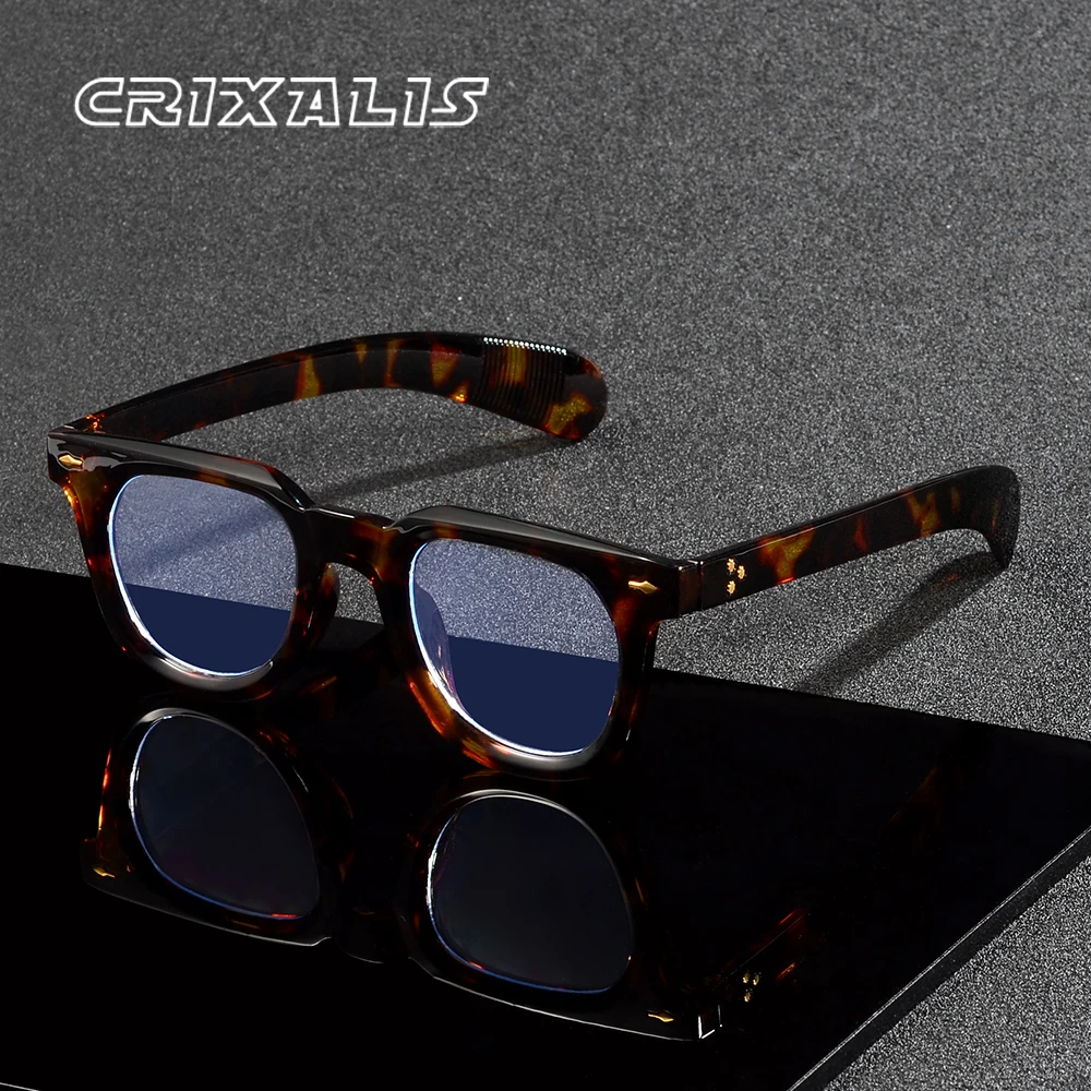 

CRIXALIS Anti Blue Light Glasses For Men Women Retro Round Glasses Reading Daily Life Decorative Blue Light Glasses