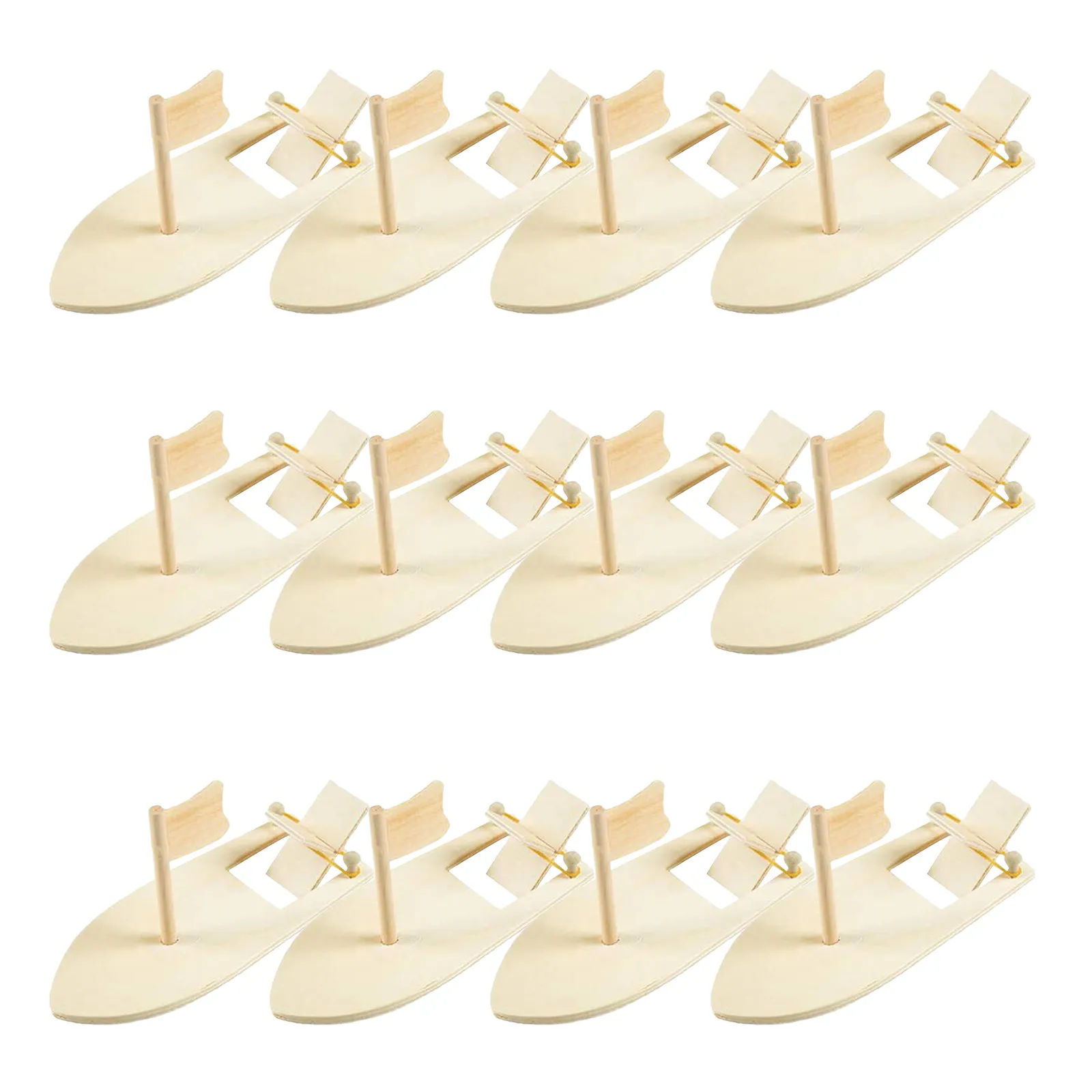 

12Pcs Wooden Sailboat DIY Blank Craft Kids Painting Woodboat Decoration for School Party Activities Wood Crafts for Kids