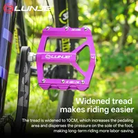 LUNJE Bicycle Pedal Mountain Bike Peilin Bearing Pedal Road Bike Aluminum Alloy Pedal With Anti Slip Nails