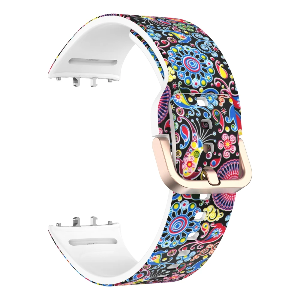 꽃 동물 프린트 삼성 갤럭시 시계 용 실리콘 스트랩 Galaxy FIT3 SM-R390 손목 밴드 팔찌 시계 밴드 용 3 밴드