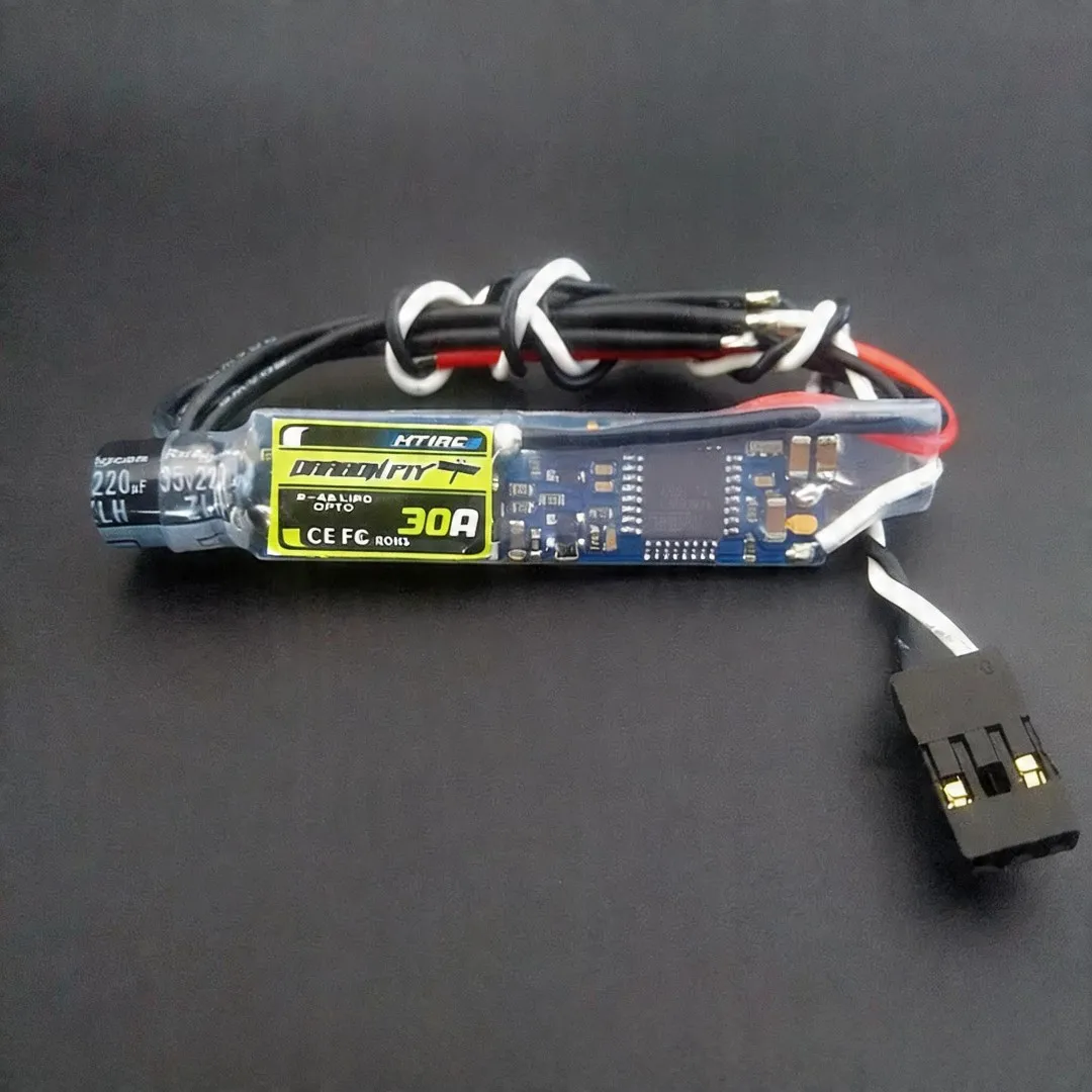 HTIRC Dragonfly Series Mini 30A Brushless ESC 2-6S Lipo BLHeli-S BEC 5V 2A FPV Racing Drone Quadcopter RC Airplane